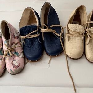 Mon petit hard sole boots  - Pink, Blue, and Cream